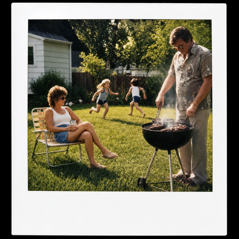 Polaroid Fade — 1980s family AFTER