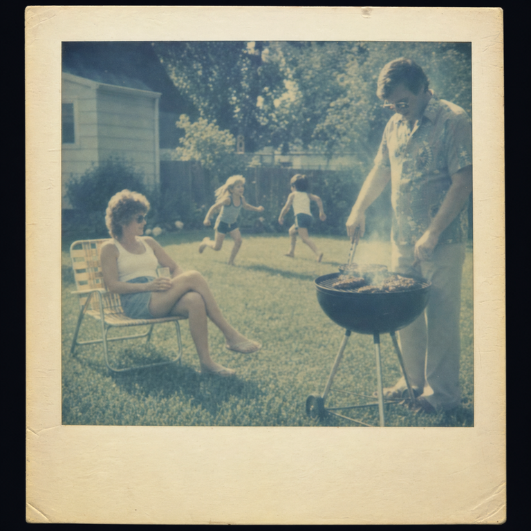 Polaroid Fade — 1980s family BEFORE