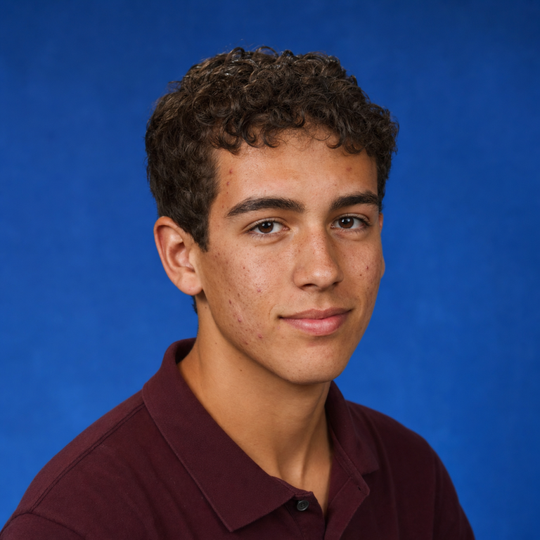 Senior Portrait — scarring + acne marks BEFORE