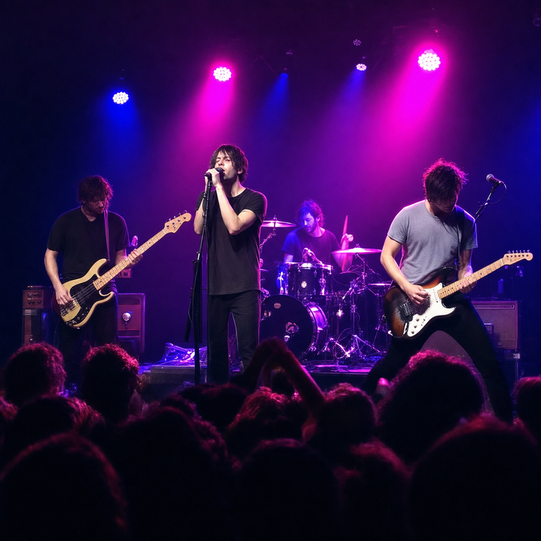 Concert Phone Photo — band on stage AFTER