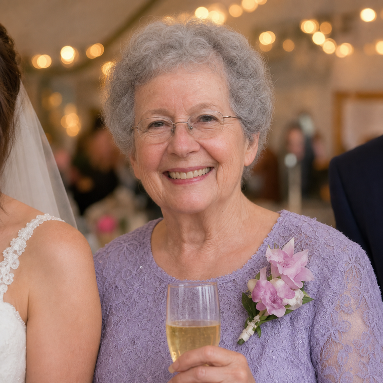 Wedding Group Crop — single guest for memorial AFTER