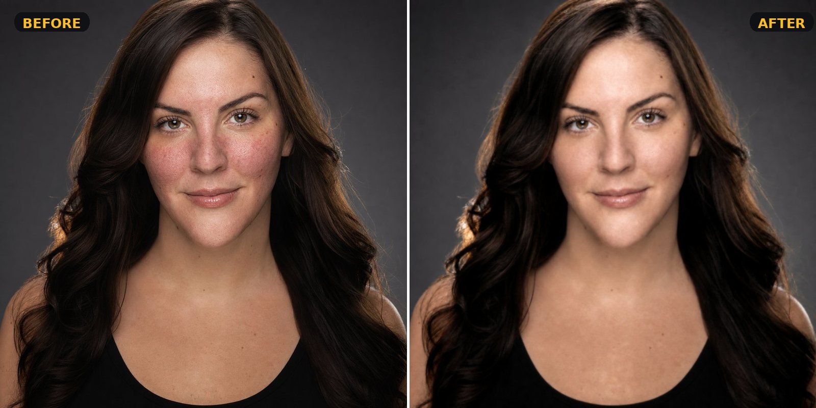 Photo Retouch — glamour portrait, skin refined